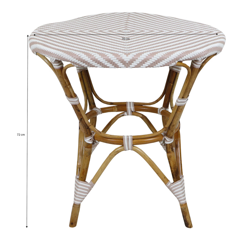 AXI Jacqueline Rattan Bistrosæt - Brun/Hvid