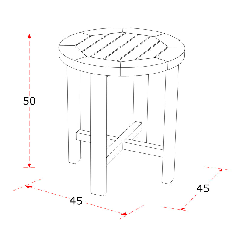 AXI Alya Teak Sidebord Rund