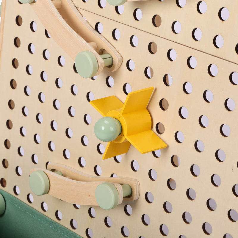 Sunny Mika Activity Easel med Pegboard – Natur Brun