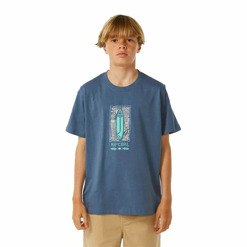 Børne Kortærmet T-shirt Rip Curl Lost Island Blå