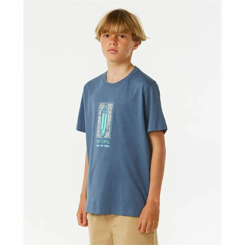 Børne Kortærmet T-shirt Rip Curl Lost Island Blå