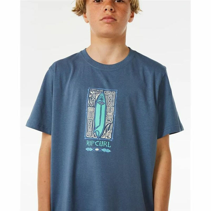 Børne Kortærmet T-shirt Rip Curl Lost Island Blå