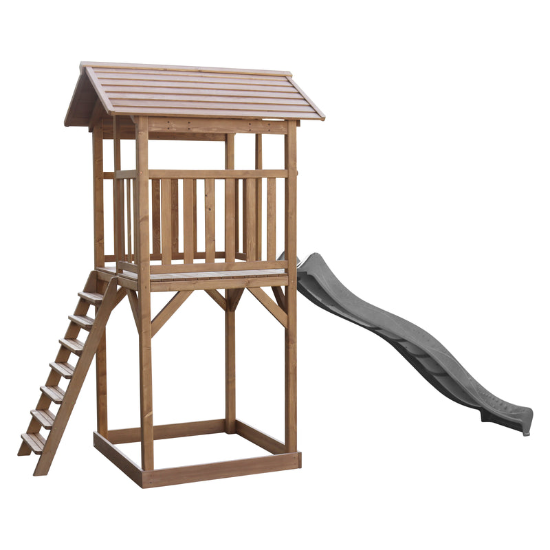 AXI Beach Tower Legetårn Brun- Grå Rutsjebane