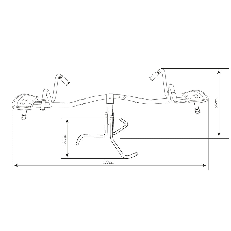 AXI Metal roterende Vippe - Antracit/Creme