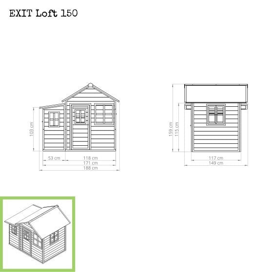 Loft 150 legehus (EXIT)