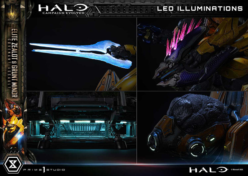 Prime 1 Studio Ultimate Premium Masterline Halo: Campaign Evolved Elite Zealot & Grunt Minor: Covenant