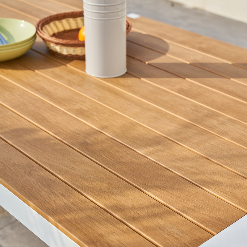 AXI Tony Havesæt med 2 bænke - Hvid/teak-look Polywood