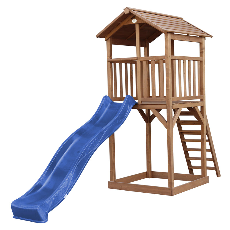 AXI Beach Tower Legetårn Brun - Blå Rutsjebane