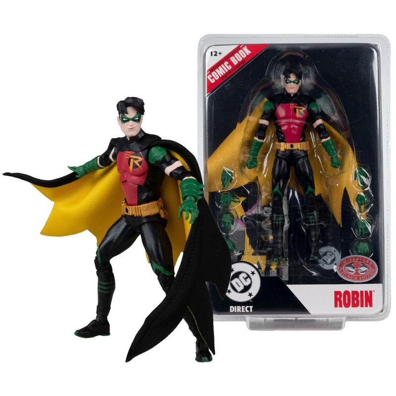 DC Direct Robin Tim Drake (Nightwing #81) 7 tommer actionfigur med tegneserie McFarlane Toys (Red Platinum Edition)