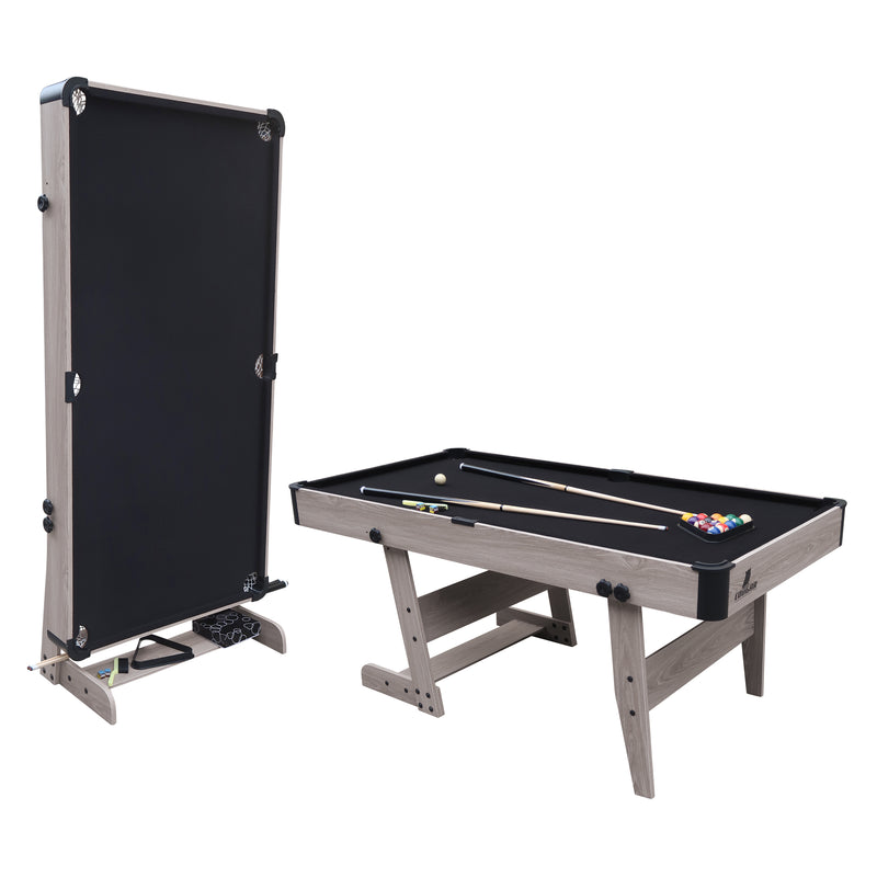 Cougar Hustle XL sammenklappeligt Poolbord - Oak/Sort