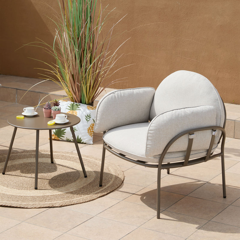 AXI Ziva Loungesæt med bord & 2 stole - Taupe/Beige
