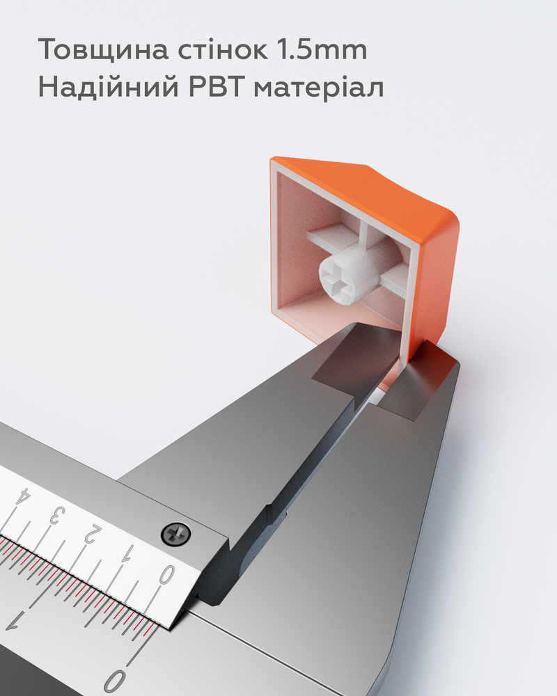 Dark Project KS-43 tastaturtaster (keycaps) PBT, ENG/RU/UA, sort/orange