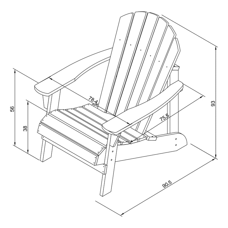 AXI Carmen Adirondack Stol Hvid