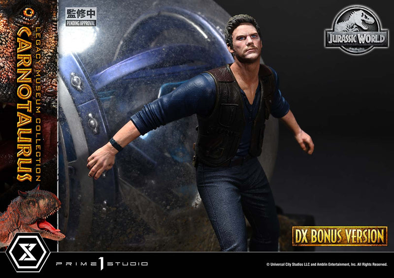 Prime 1 Studio Legacy Museum Collection Jurassic World: Fallen Kingdom (Film) Carnotaurus 1/15-skala DX Bonus