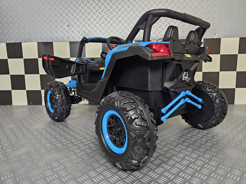 Børnebuggy 12V med fjernbetjening – blå