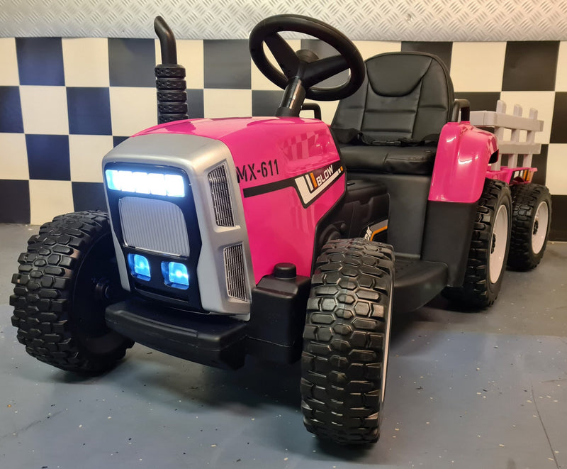 Børnetraktor 12V med anhænger