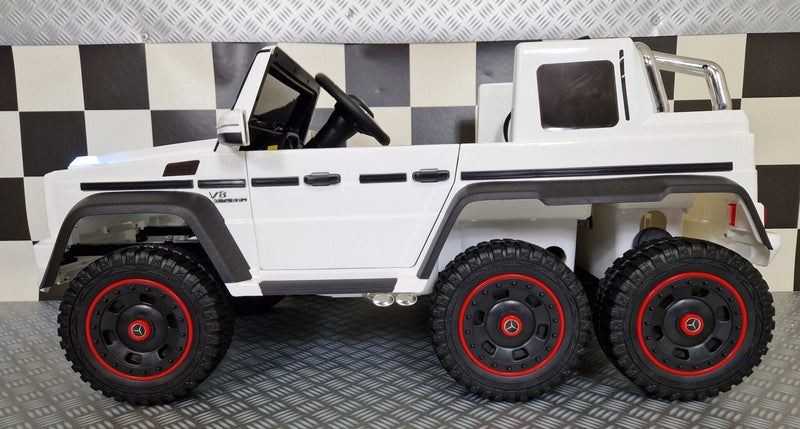 Mercedes-AMG G63 6x6 12V elbil til børn – hvid