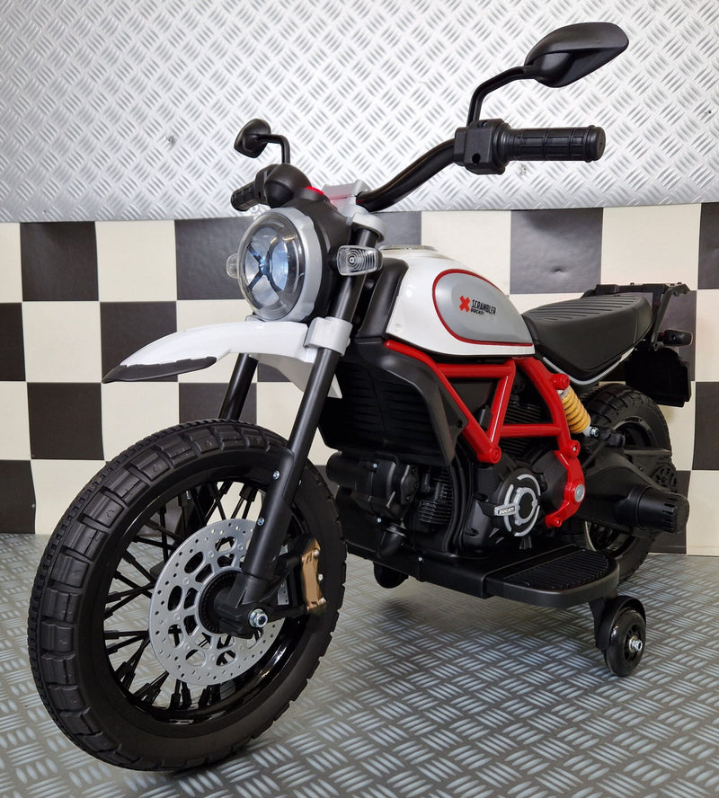 Ducati Scrambler 12V elmotorcykel til børn