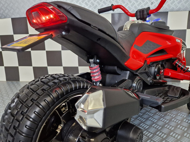 Spyder 12V elmotorcykel til børn – rød