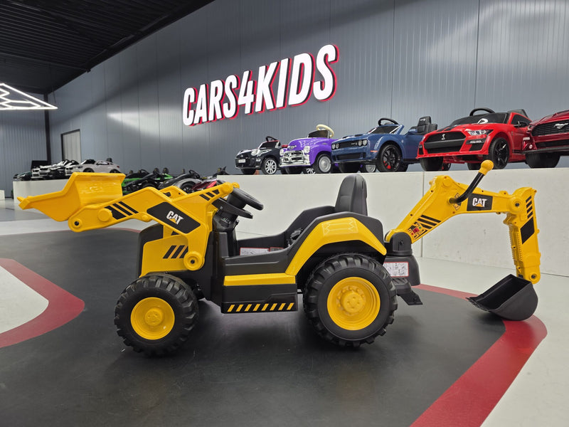 Caterpillar børnetraktor 12V med læsser og gravearm