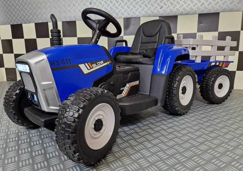 Børnetraktor 12V med anhænger