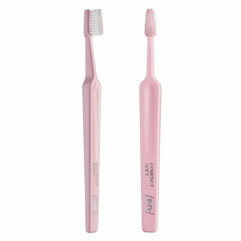 Escova de Dentes Tepe Compact Soft Lyserød