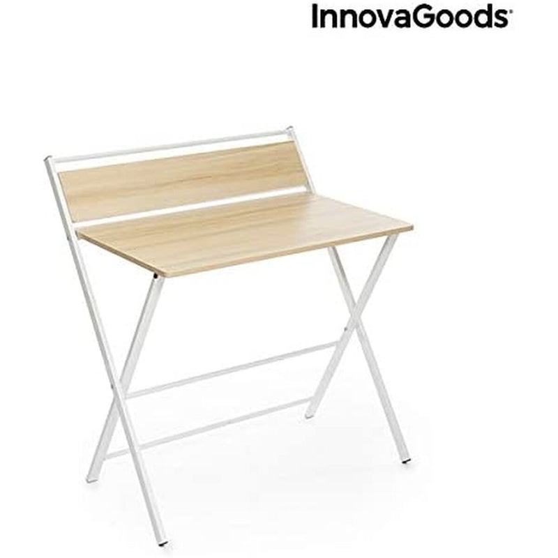 Foldbart skrivebord med hylde InnovaGoods V0103260 Træ (Refurbished C)