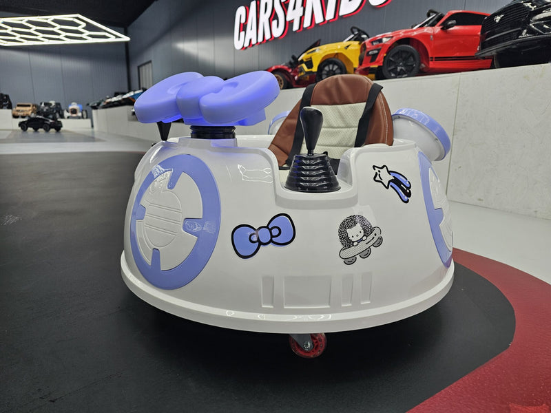 Hello Kitty bumperbil 6V til børn – hvid
