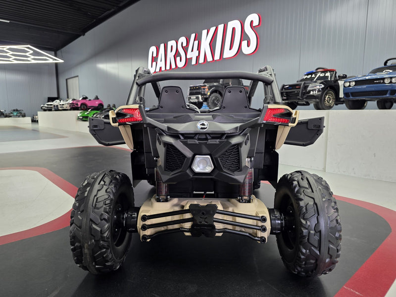 Can-Am Maverick 24V børnebuggy – 2 personer, khaki