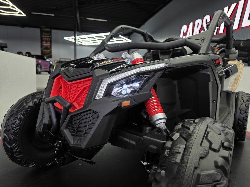 Can-Am Maverick 24V børnebuggy – 2 personer, khaki