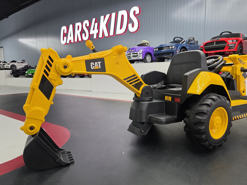 Caterpillar børnetraktor 12V med læsser og gravearm