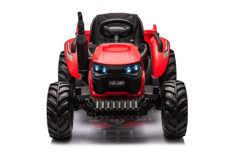 Børnetraktor 24V med anhænger og fjernbetjening