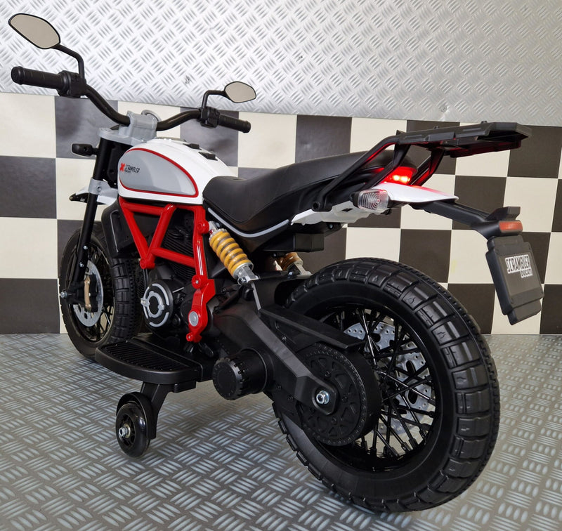 Ducati Scrambler 12V elmotorcykel til børn