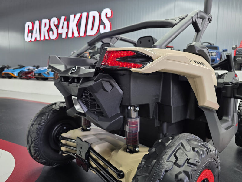 Can-Am Maverick 24V børnebuggy – 2 personer, khaki