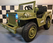 Jeep Willys 12V elbil til børn med fjernbetjening