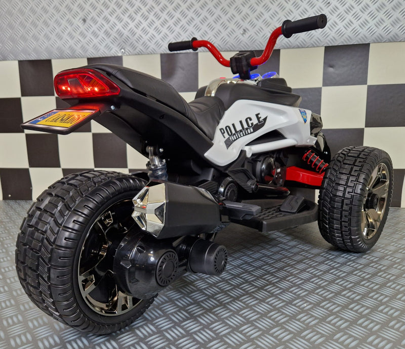 Spyder politimotorcykel 12V til børn