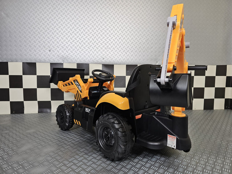 JCB Sitemaster 12V børnetraktor med skovl