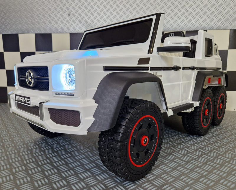 Mercedes-AMG G63 6x6 12V elbil til børn – hvid