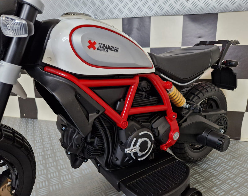 Ducati Scrambler 12V elmotorcykel til børn
