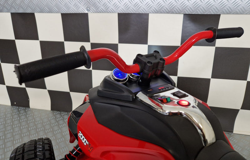 Spyder 12V elmotorcykel til børn – rød