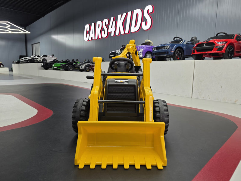 Caterpillar børnetraktor 12V med læsser og gravearm