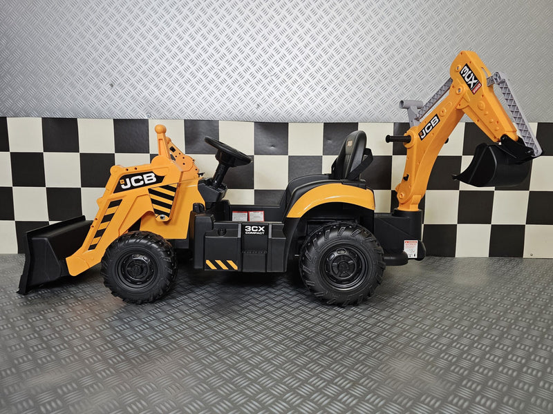 JCB Sitemaster 12V børnetraktor med skovl