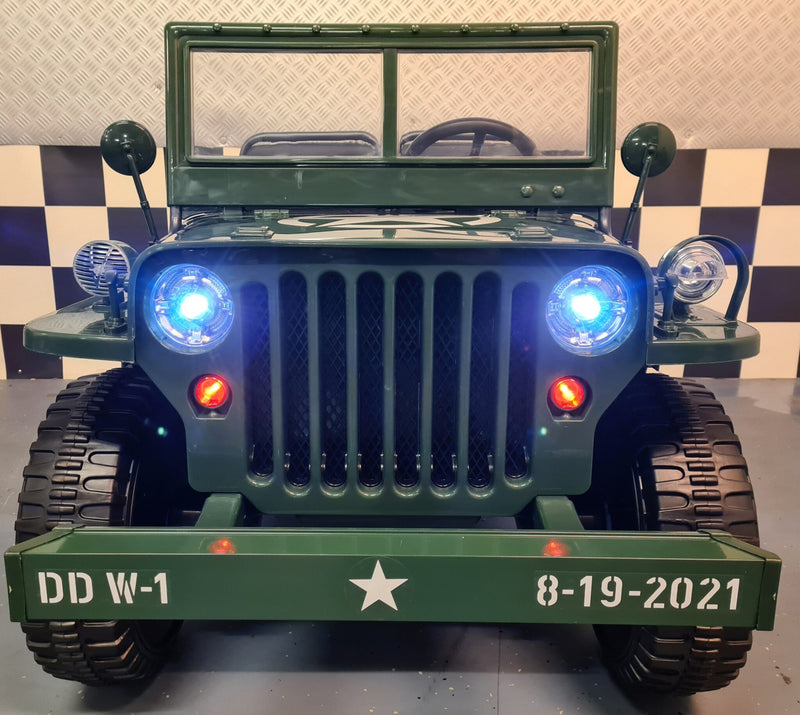 Jeep Willys 24V elbil til børn med fjernbetjening – 2 personer