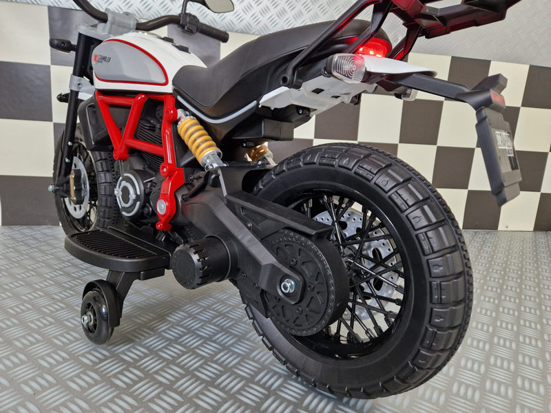 Ducati Scrambler 12V elmotorcykel til børn