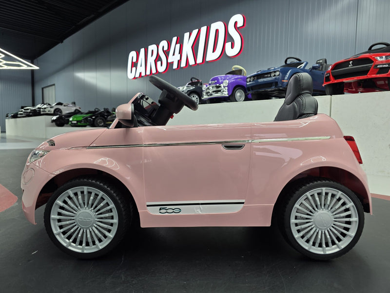 Fiat 500 12V elbil til børn – pink