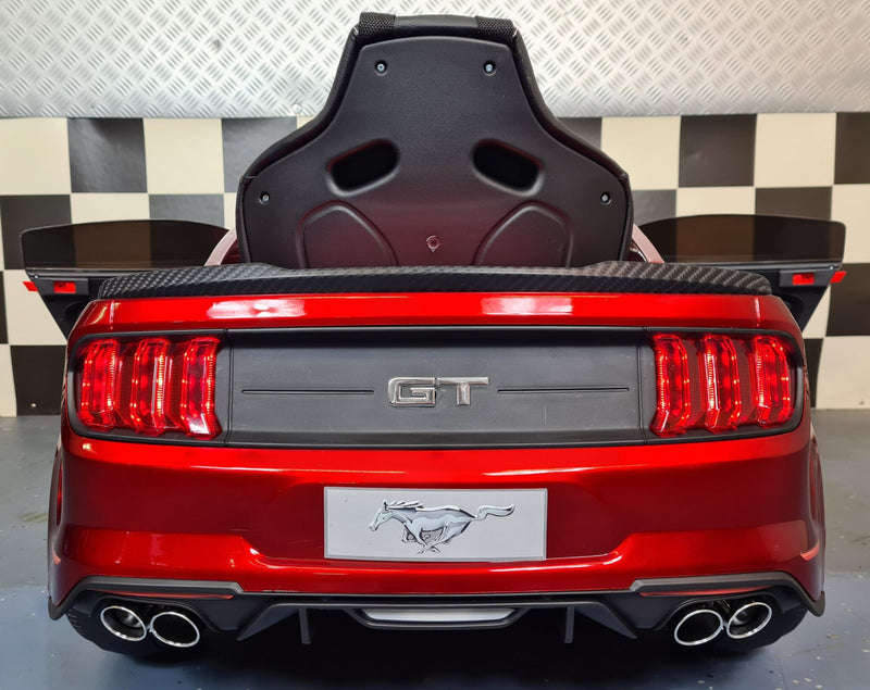 Ford Mustang 24V drift-elbil til børn – metallic rød