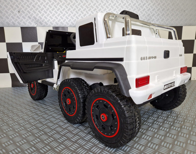 Mercedes-AMG G63 6x6 12V elbil til børn – hvid