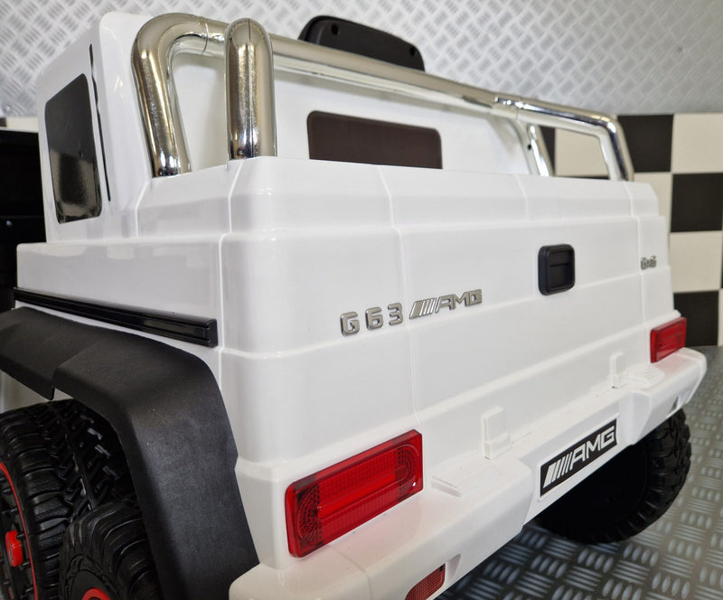 Mercedes-AMG G63 6x6 12V elbil til børn – hvid