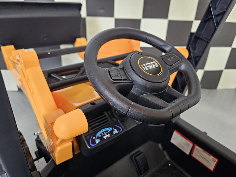 JCB Sitemaster 12V børnetraktor med tag