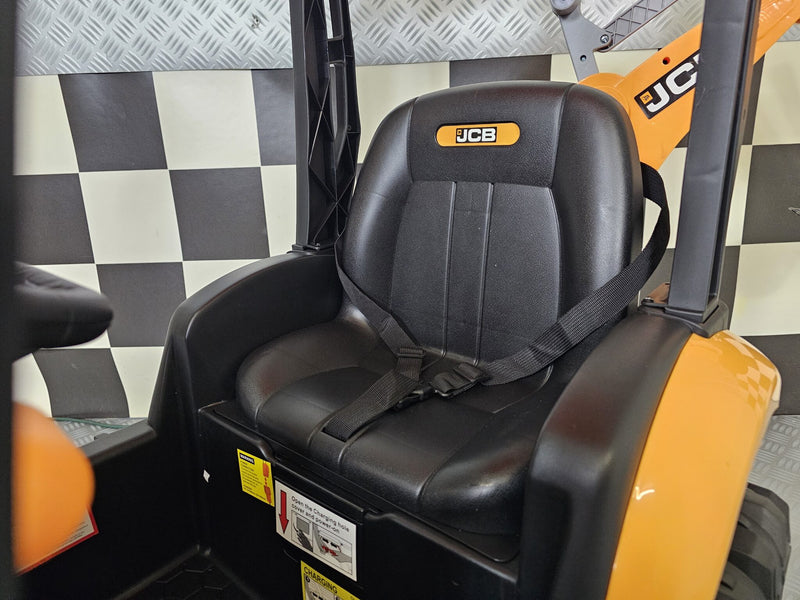 JCB Sitemaster 12V børnetraktor med tag